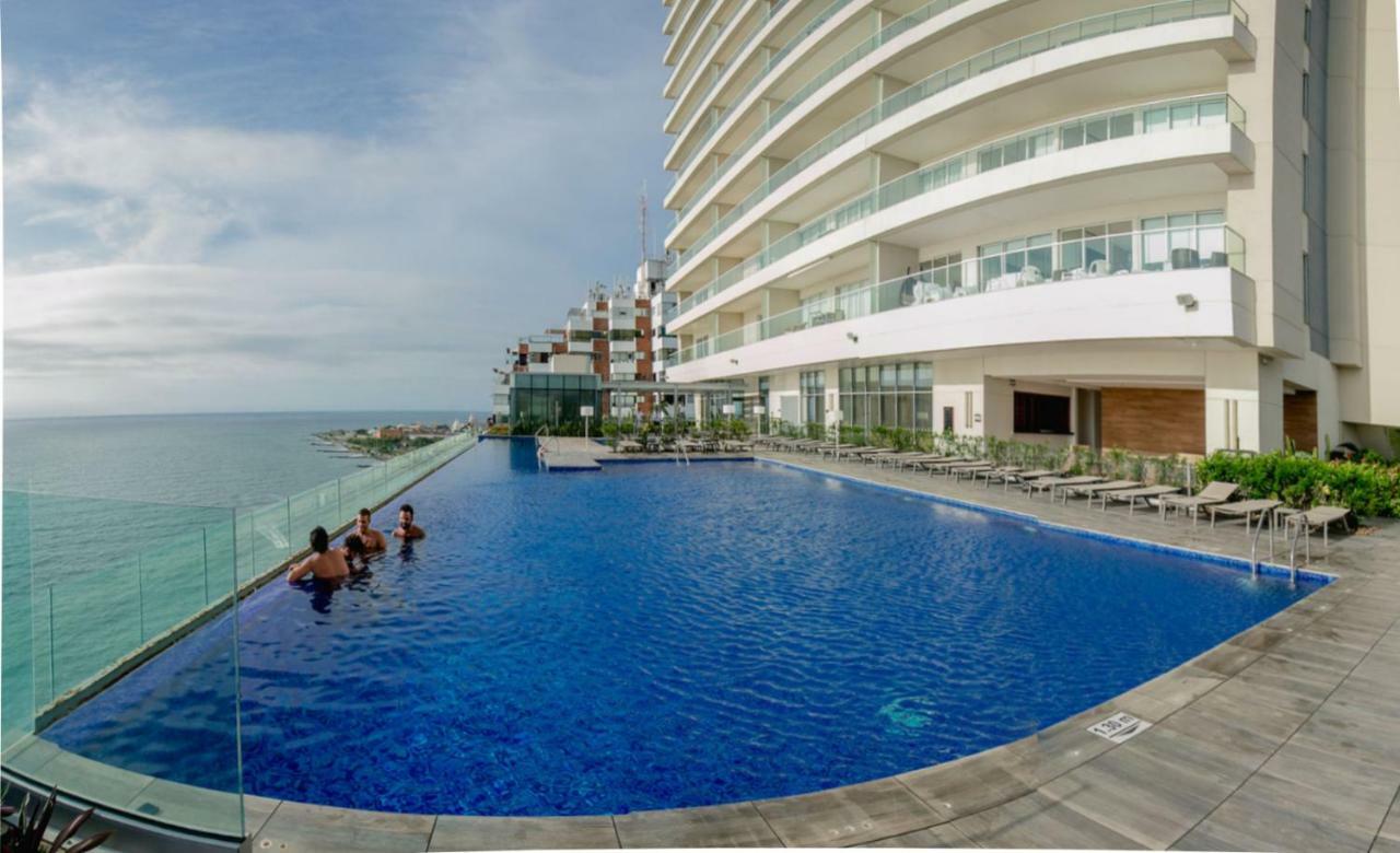 Cozy Apartament con excelente vista en Edificio de Lujo - Condominio h2 Regency Cartagena Exterior foto